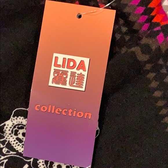 NWT Lida Collection Skull Pattern Lined Leggings - Picture 3 of 4